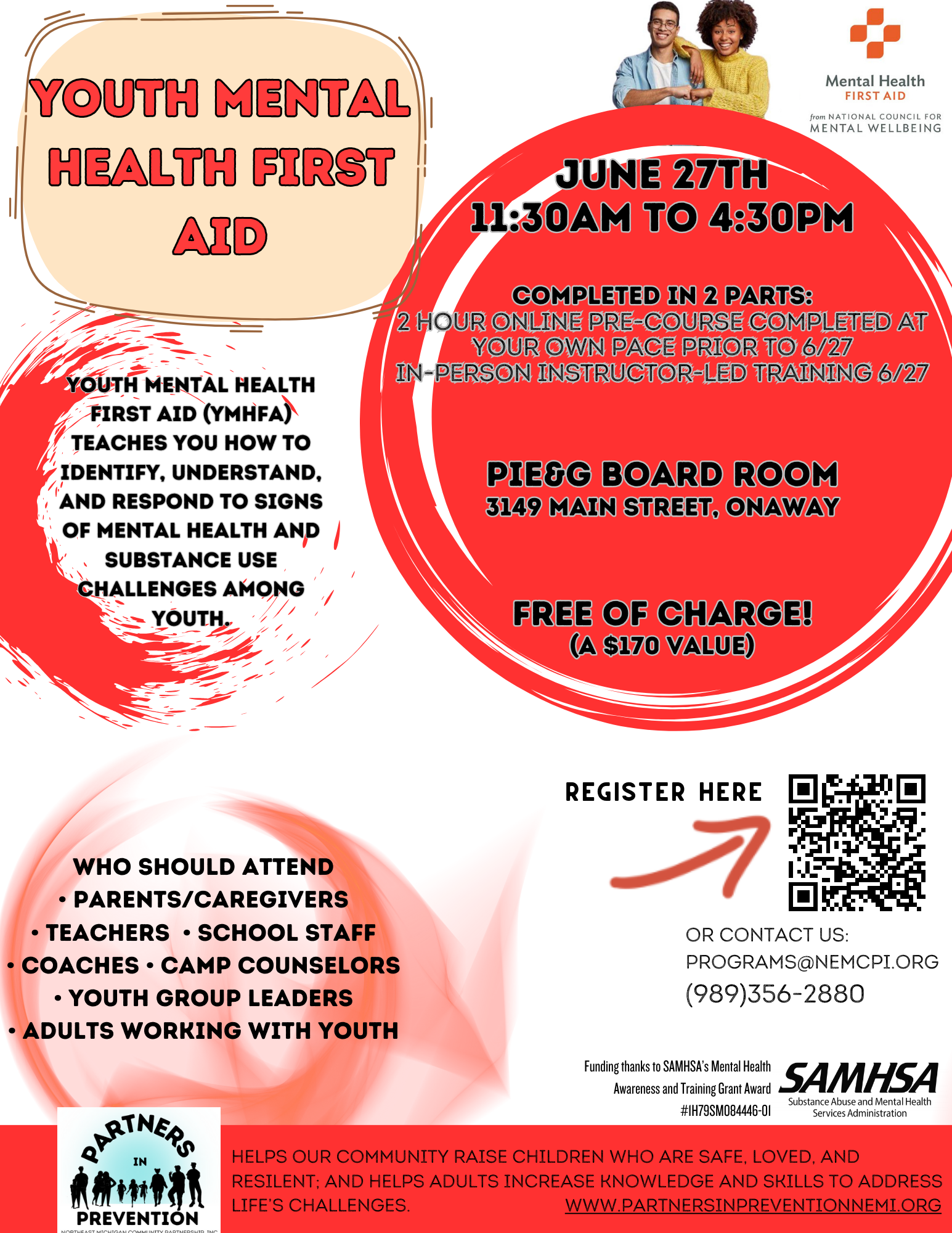 Youth Mental Health First Aid Visit Alpena